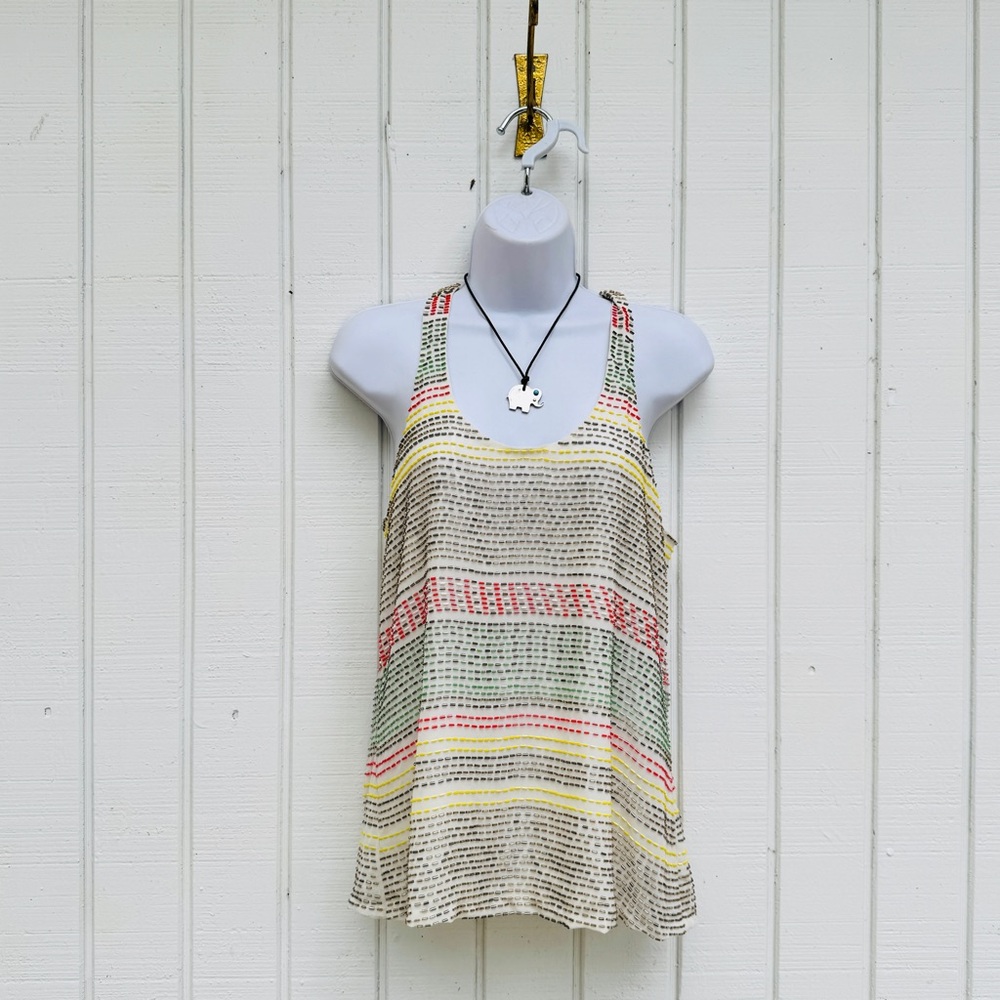 Parker Yellow and Pink Relaxed Tank Top